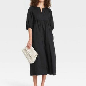 Target Women's Balloon Long Sleeve Dress - Universal Thread™ Black Size small